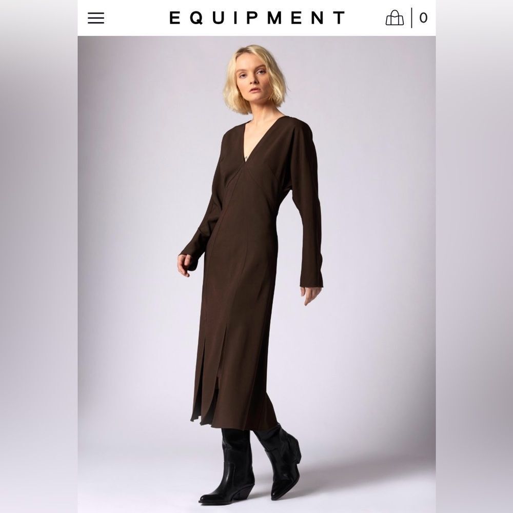 NWT EQUIPMENT Nava Long Sleeve A-Line Dress